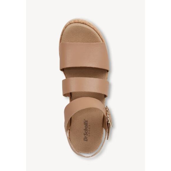 NEW Dr. Scholl's Women's Once Twice Platform Sandal Tawny Brown Synthetic Sz 10M - Picture 2 of 11